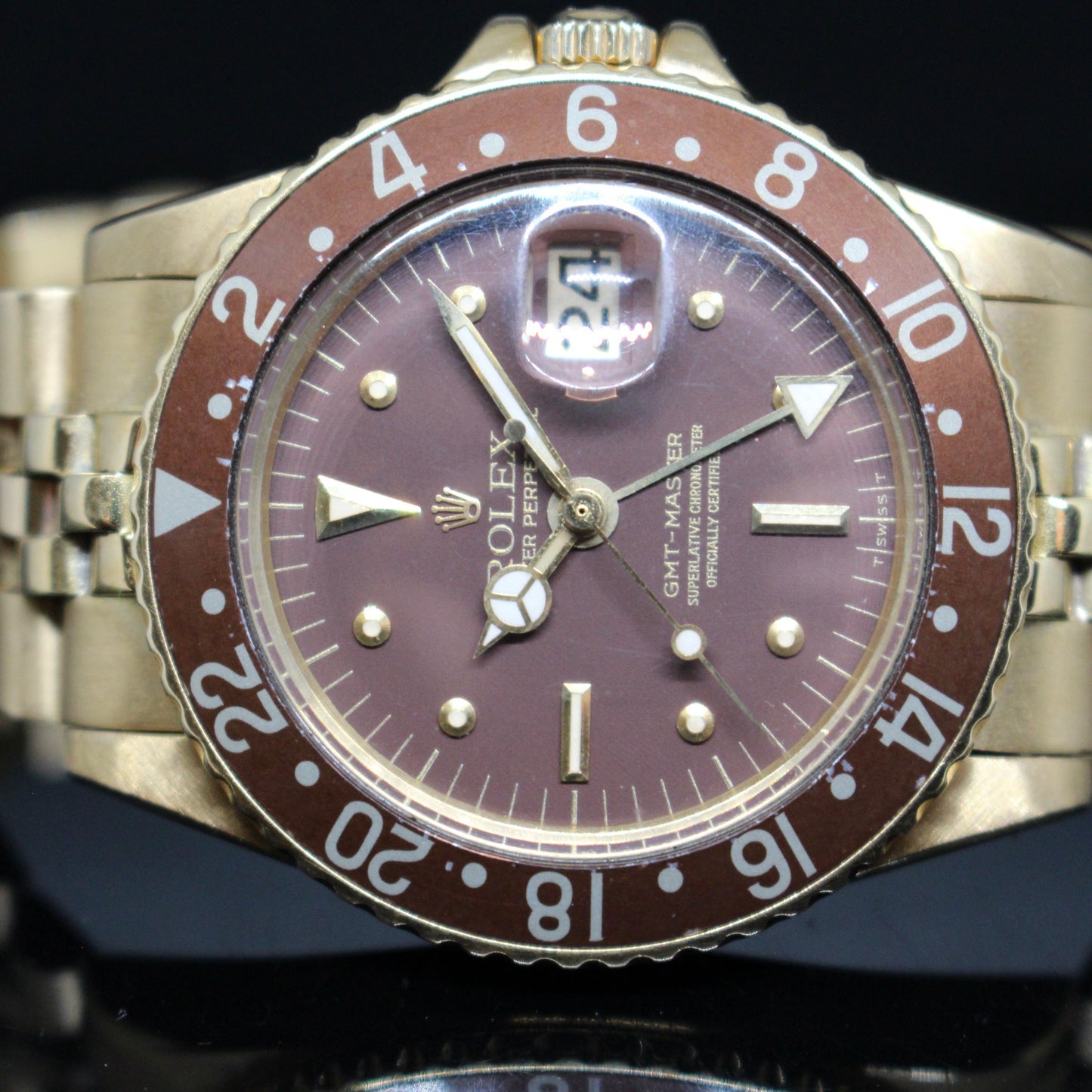 Rolex gmt master I ref. 1675 oro giallo