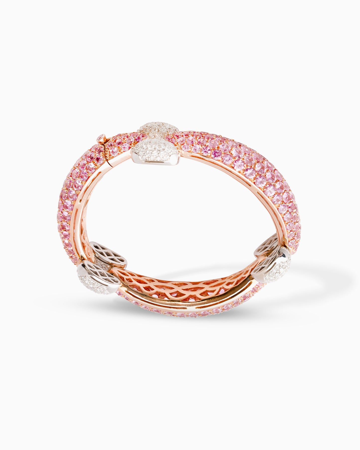 BRACCIALE RIGIDO ZAFFIRI ROSA