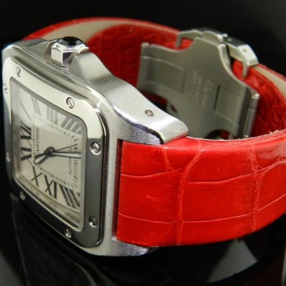 Cartier Santos 100 acciao automatico ref.W20073X8