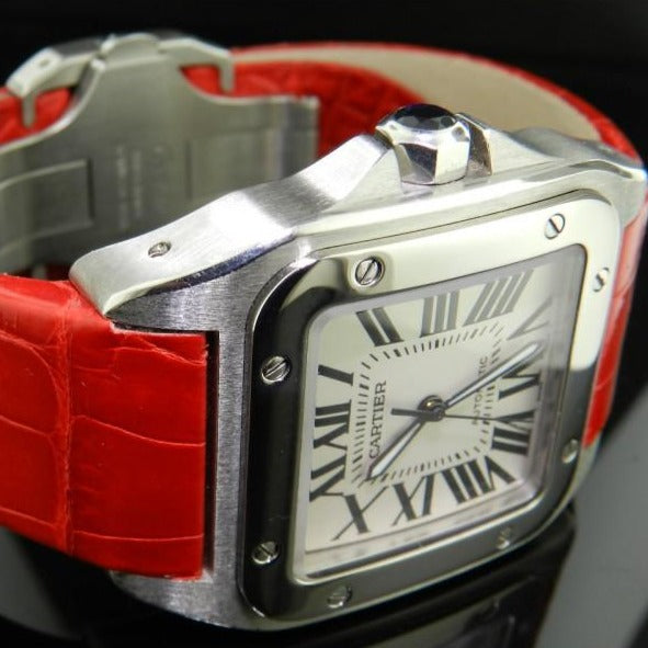 Cartier Santos 100 acciao automatico ref.W20073X8