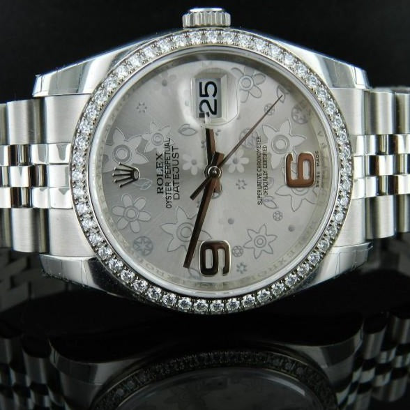 Rolex date Just 116244 ghiera brillanti