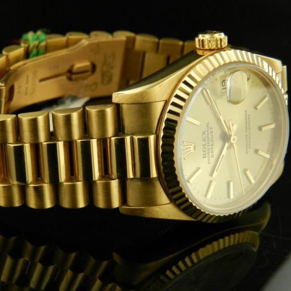 Rolex date just 68278 oro giallo misura media