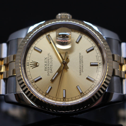 Rolex date just ref.116233 acciaio oro
