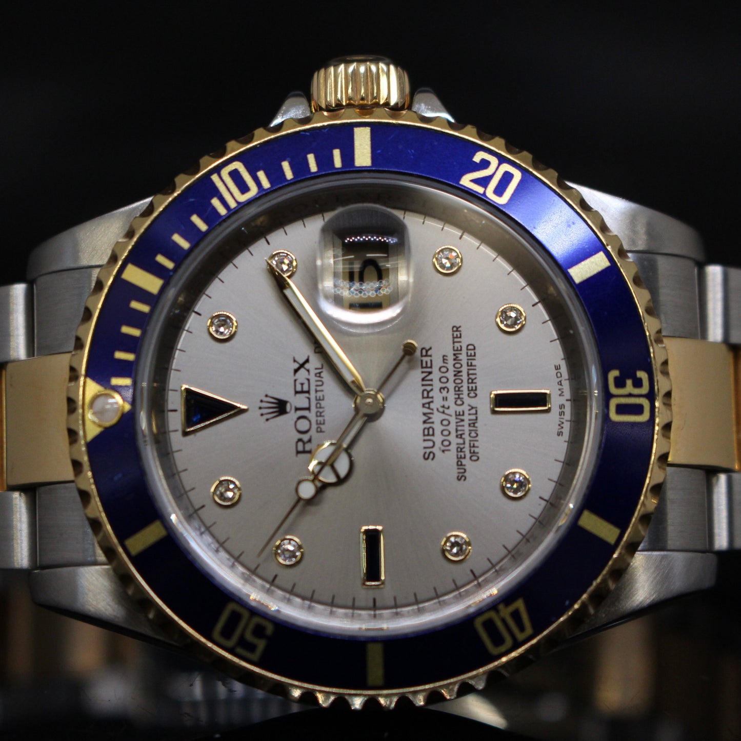 Rolex Submariner ref. 16613 serti diamond dial