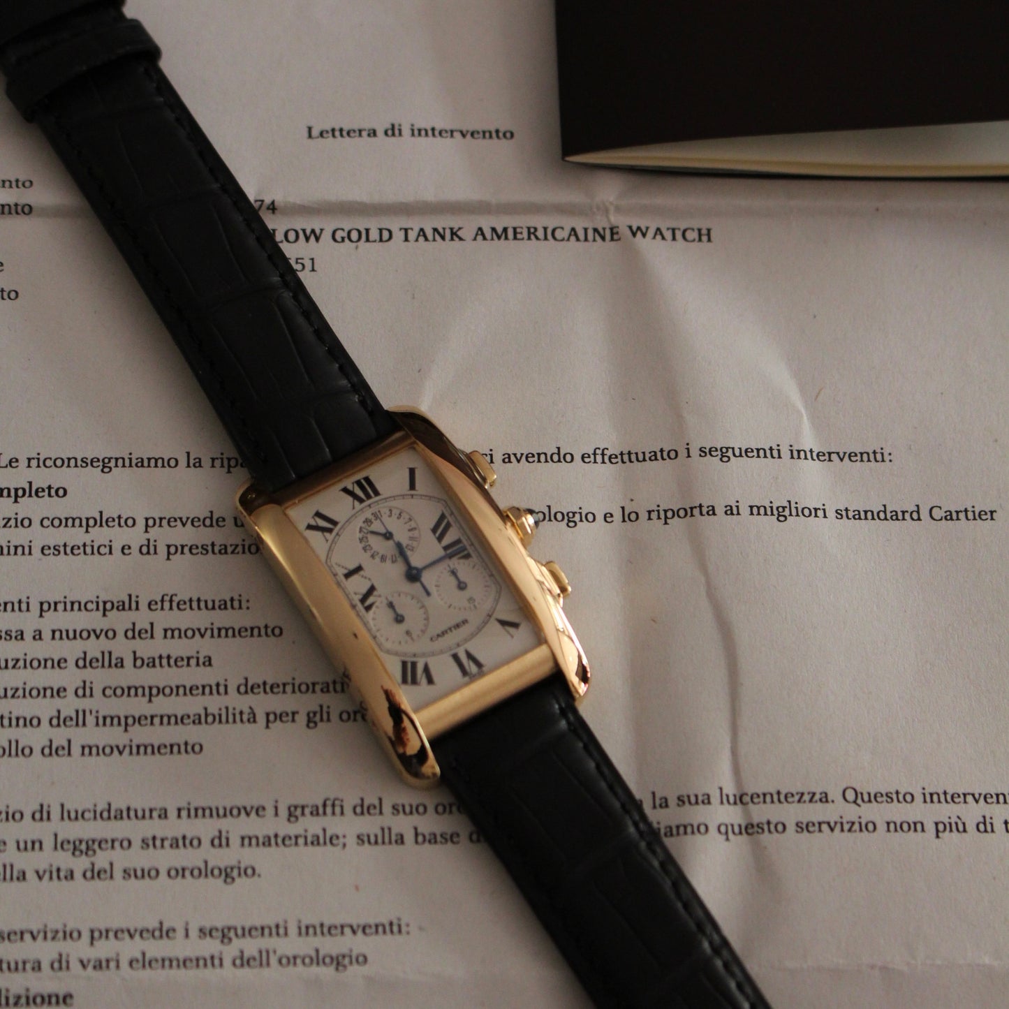 Cartier Tank Americaine ref.1730 oro giallo