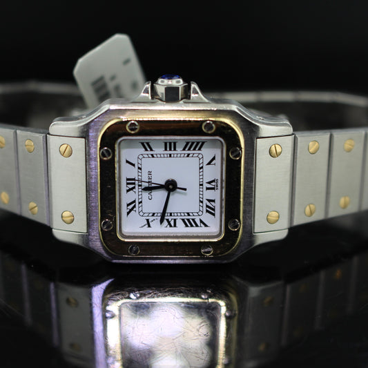 Cartier Santos galbee acciaio oro automatico