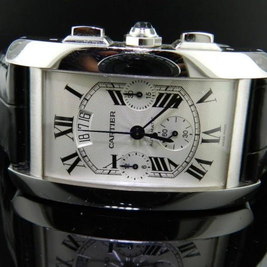 Cartier Tank Amèricaine Chronograph XL oro bianco