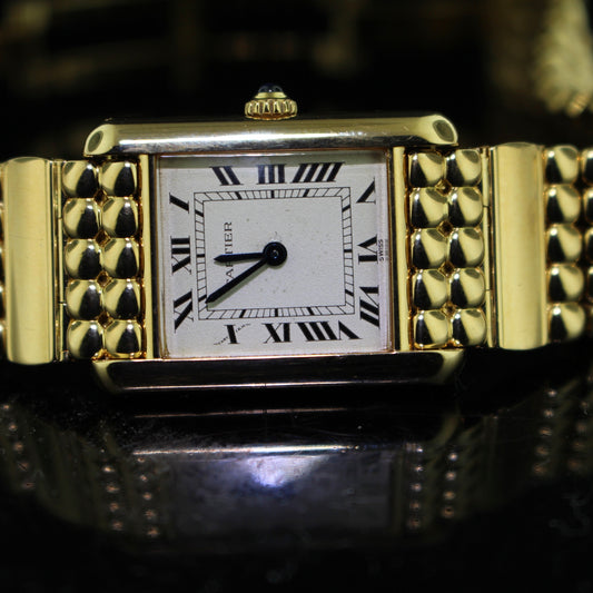 Cartier Tank Quartz oro giallo 18kt ref.