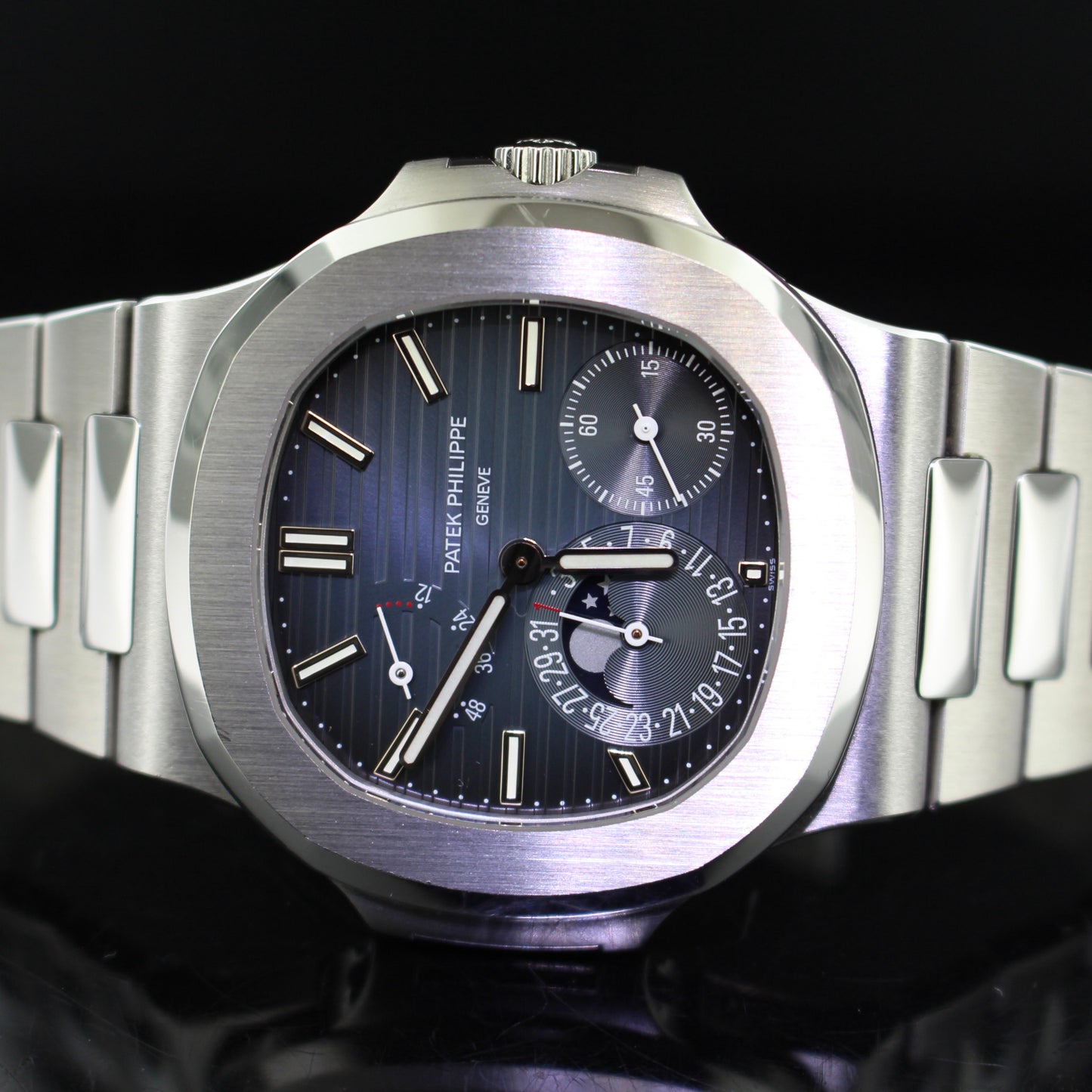 Patek Philippe nautilus ref.5712/1A fasi di luna acciaio