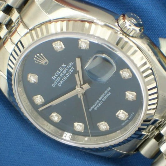 Rolex date just 116234 indici brillanti