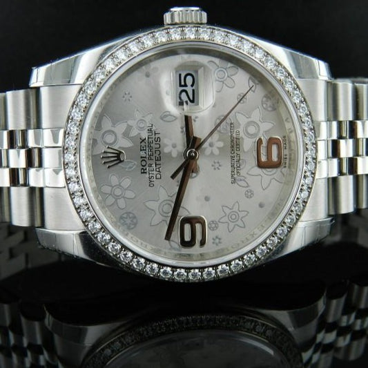 Rolex date Just 116244 ghiera brillanti