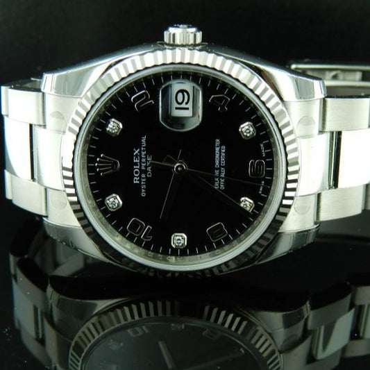 Rolex date ref. 115234 brillanti