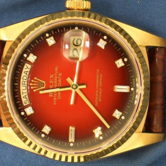 Rolex day date ref. 18038 oro giallo e brillanti
