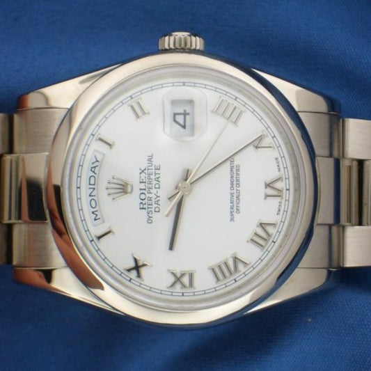 Rolex day date ref.118209 oro bianco