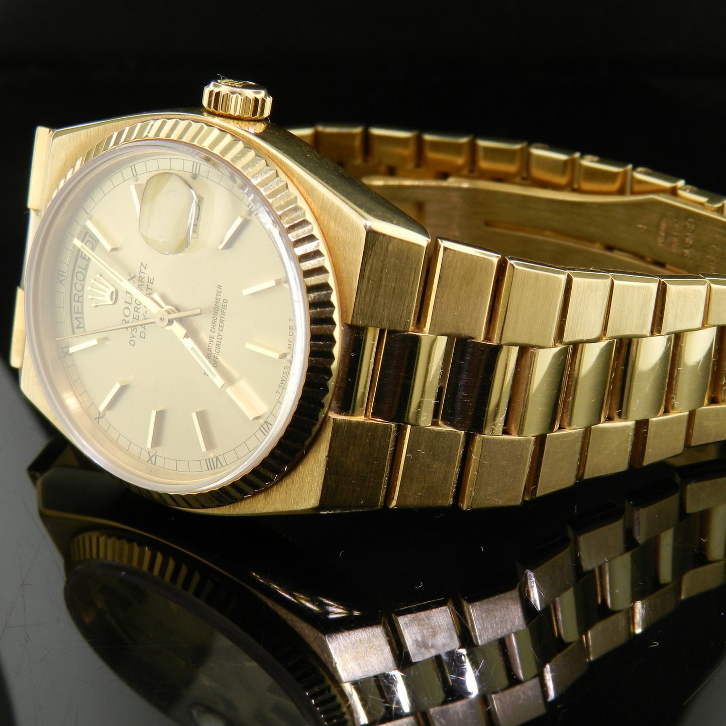 Rolex Day Date oyster quartz ref. 19018 oro giallo