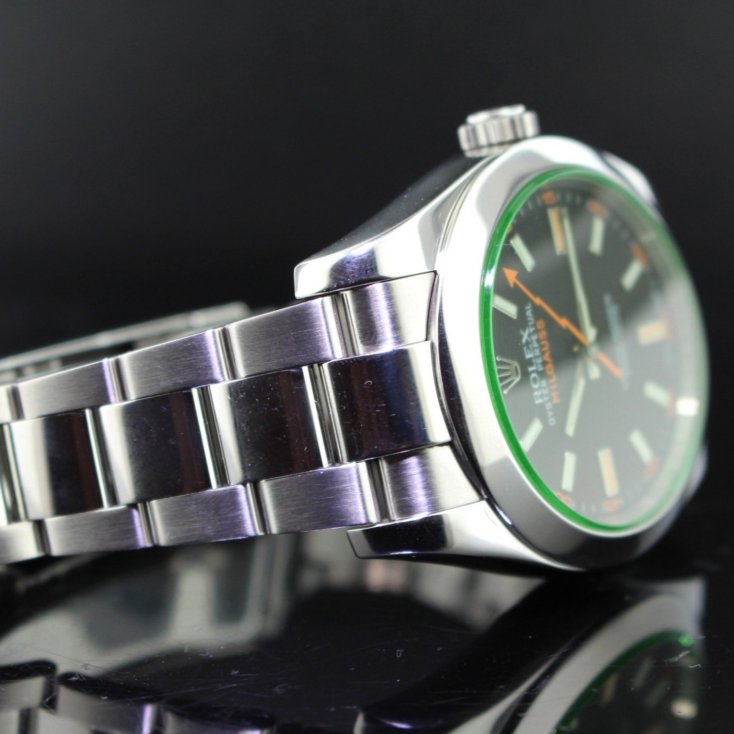 Rolex Milgauss ref. 116400GV vetro verde