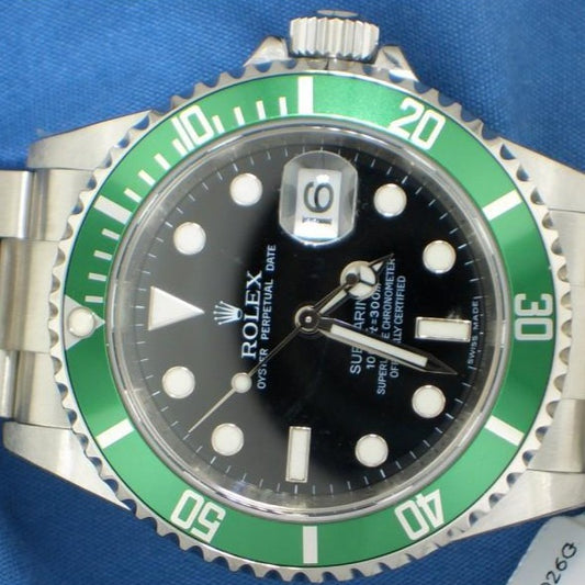 Rolex Submariner ghiera verde ref. 16610LV 50° anniversario